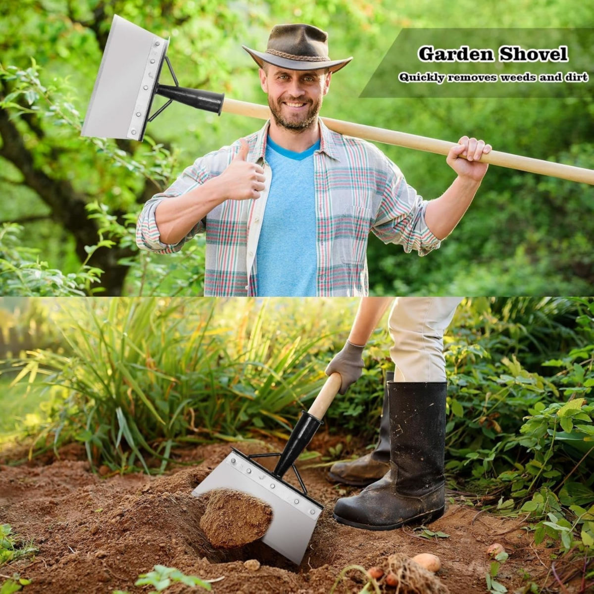 23 Cm Multifunctional Outdoor Garden Cleaning Shovel, Flat Garden Shovel, Weeding & Planting Shovel, Garden Cleaning Shovel For Weeding In Gardens, Homes, And Farms