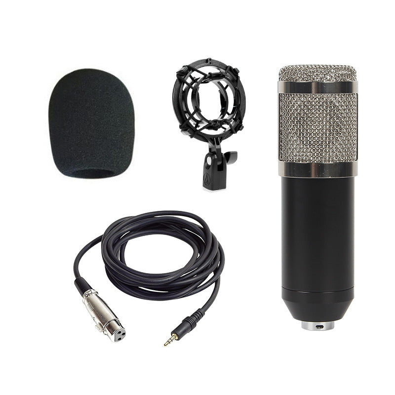 BM800 Condenser Microphone Kit For Computer Recording Anti-Blast Live Streaming Sound Card Wired Karaoke Microphone Dedicated For Livestreaming