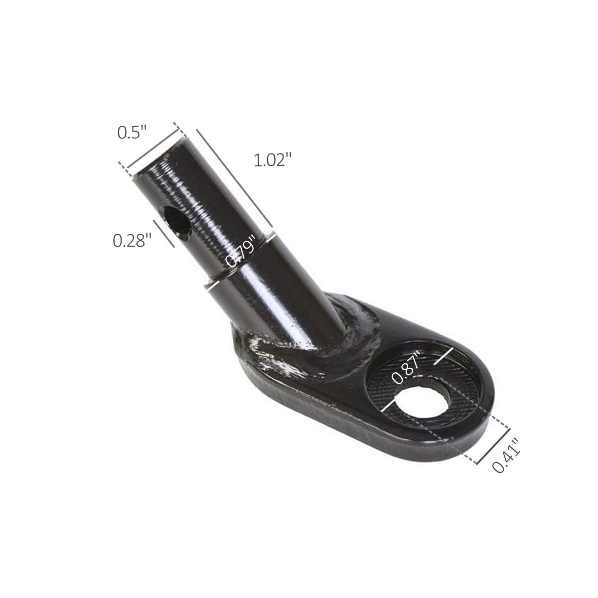 BikeTrailer Hitch, Steel Type 'B' Bicycle Trailer, Powder Coating, Durable and Sturdy, Cargo Hitch Coupler, for Cargo, Child and Pet Trailers, Black
