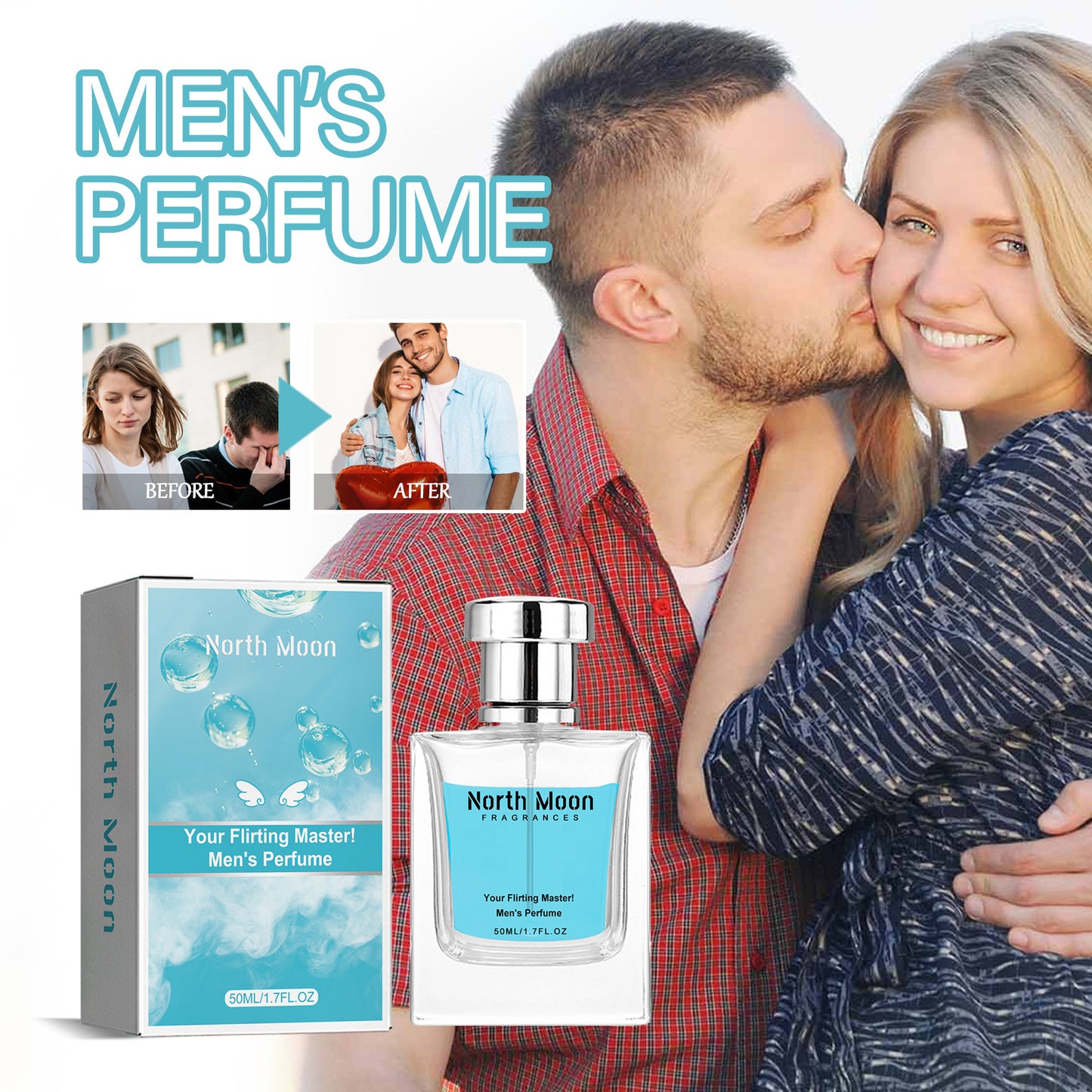 North Moon Perfume Lasting Fragrance Fresh And Gentle Portable Dating Niche Atmosphere Body Perfume