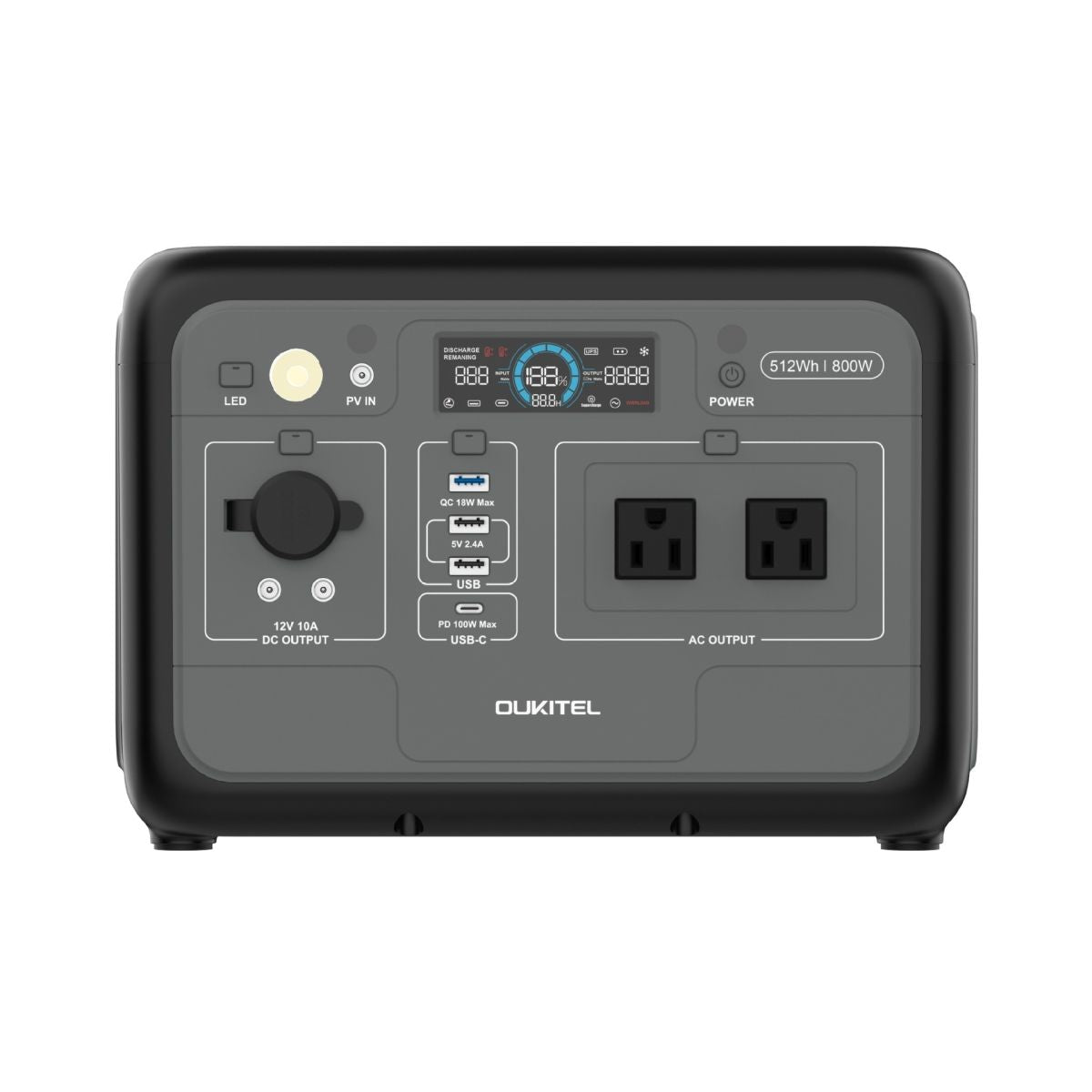 512 Wh Outdoor Power Station 800 W Portable Energy Storage For Mobile Camping