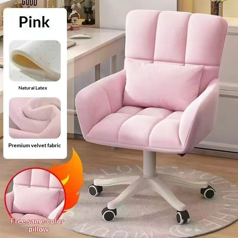 Elevating And Swiveling Makeup Chair With Backrest For The Bedroom