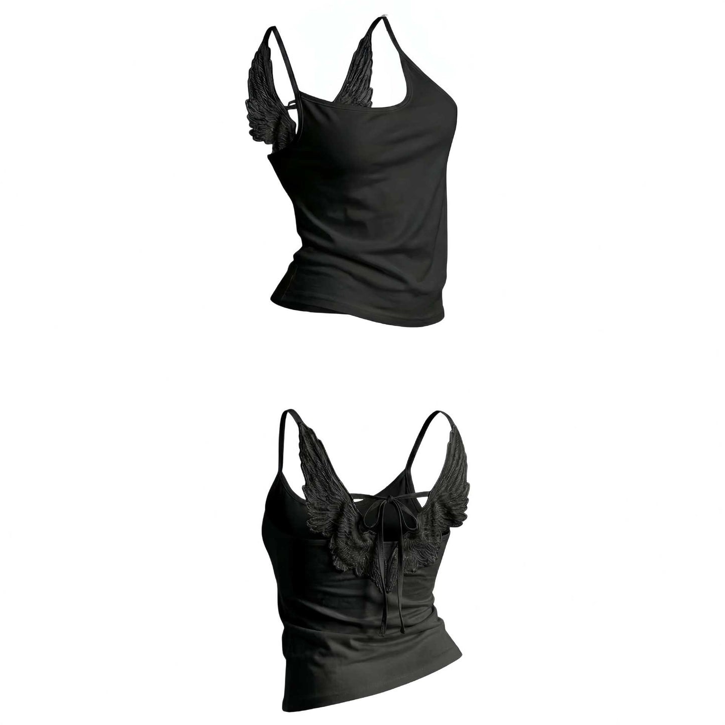Womens Fashion Trendy And Versatile And Slim-fit Y2K-style Winged Strap Camisole
