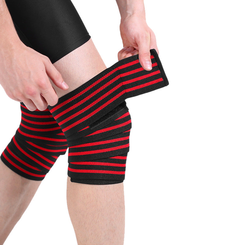 Men's Sports Fitness Knee Brace Squat Elastic Bandaging Tape