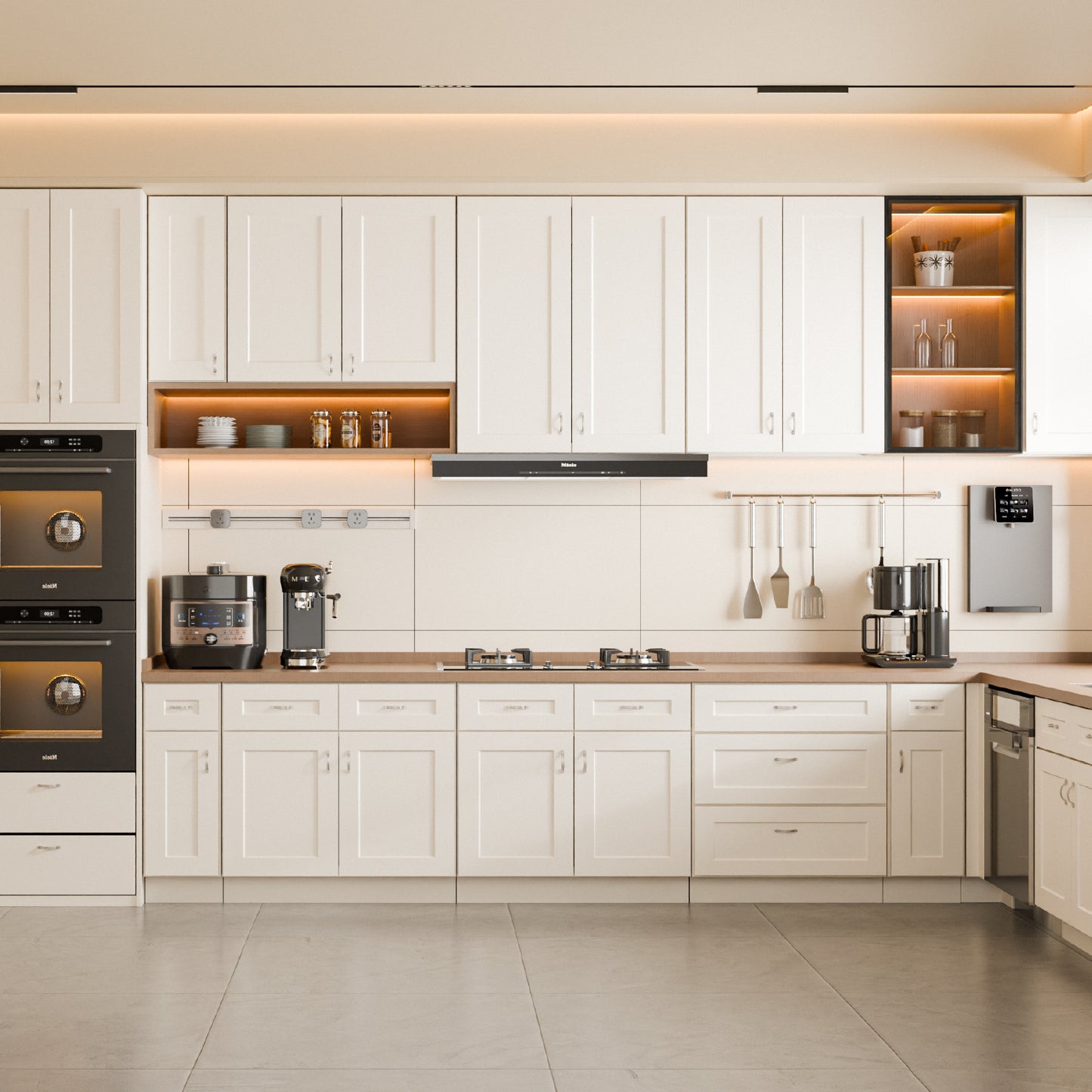 White Shaker Solid Wood Wall Cabinet With Soft-Close Doors, Adjustable Shelves - 24 Double Door Storage For Kitchen, Bathroom, Laundry, Garage Easy Assembly, 24 W X 12 D X 42 H