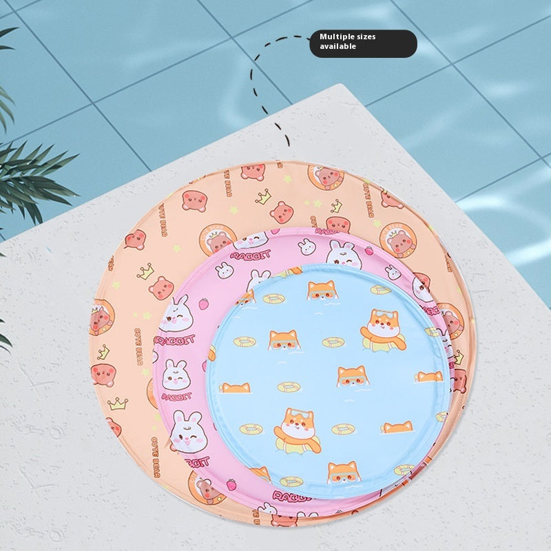 Pet Ice Mat Round Gel Dog Multifunctional Cooling Cool Pad