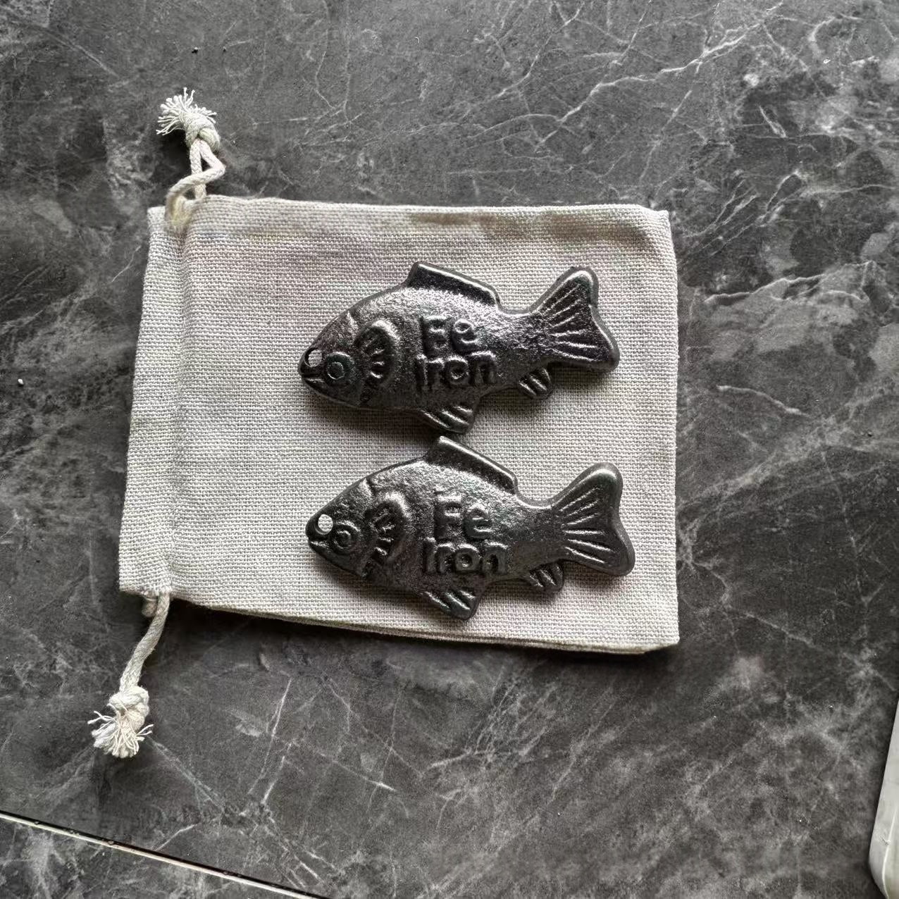 Wrought Iron And Cast Iron Fish-shaped Accessories