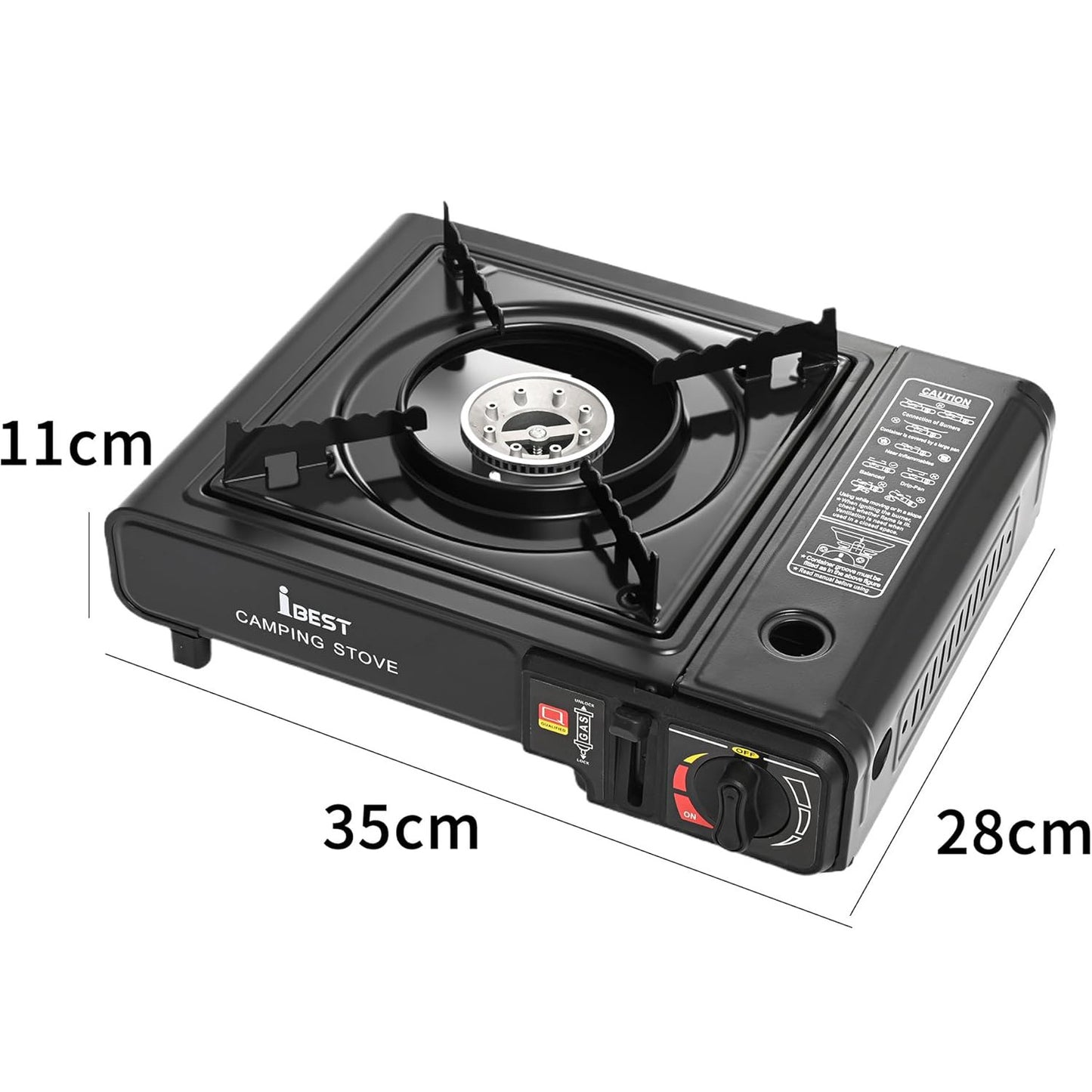 Outdoor Camping Butane Gas Stove Portable Single Burner Hob BBQ Picnic Cooker Excluding Gas Cylinders