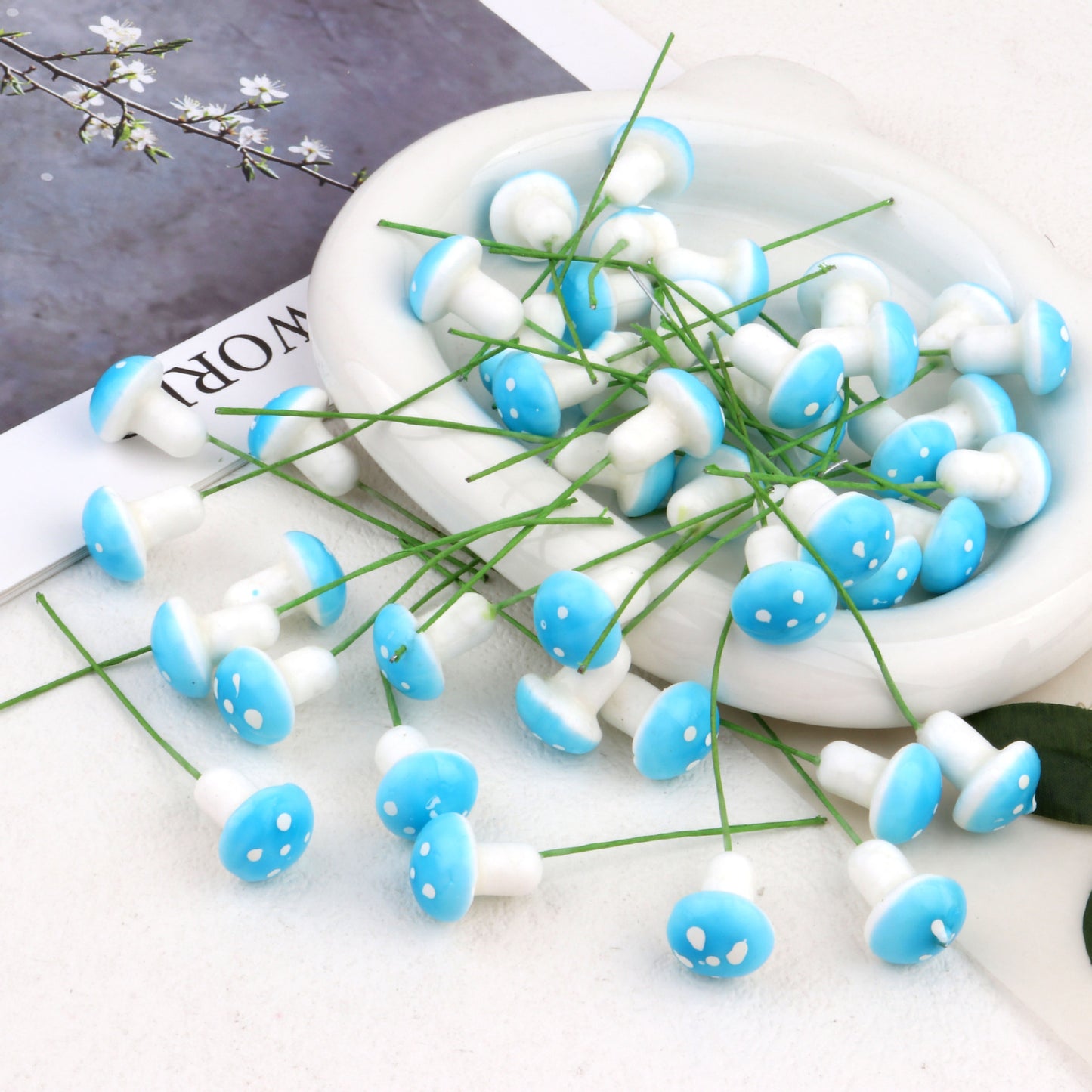 Simulation Colorful Small Mushroom Foam Ornament Bonsai Accessories