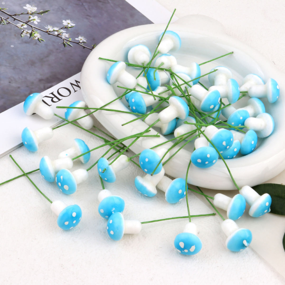 Simulation Colorful Small Mushroom Foam Ornament Bonsai Accessories
