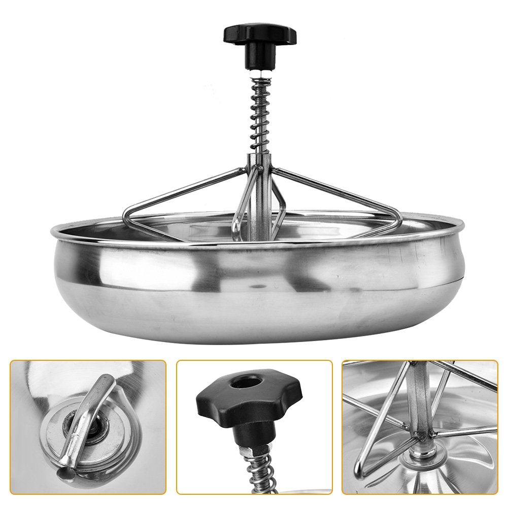 1Pc Stainless Steel Piglet Feeding Sow Milk Trough Food Tray Pig Feeder Bowl Livestock Fodder S