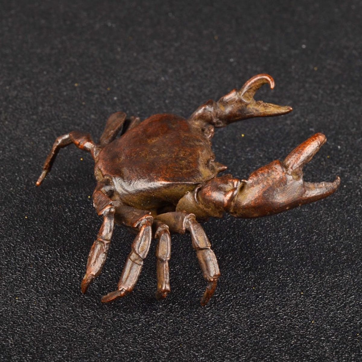 Japanese-style Handmade Distressed Crab Solid Copper Tea Pet Ornament
