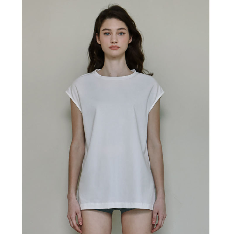 Long Thigh-length Fitness Vest Crew Neck Split Loose Running Athletic Clothing Yoga Clothes T-shirt