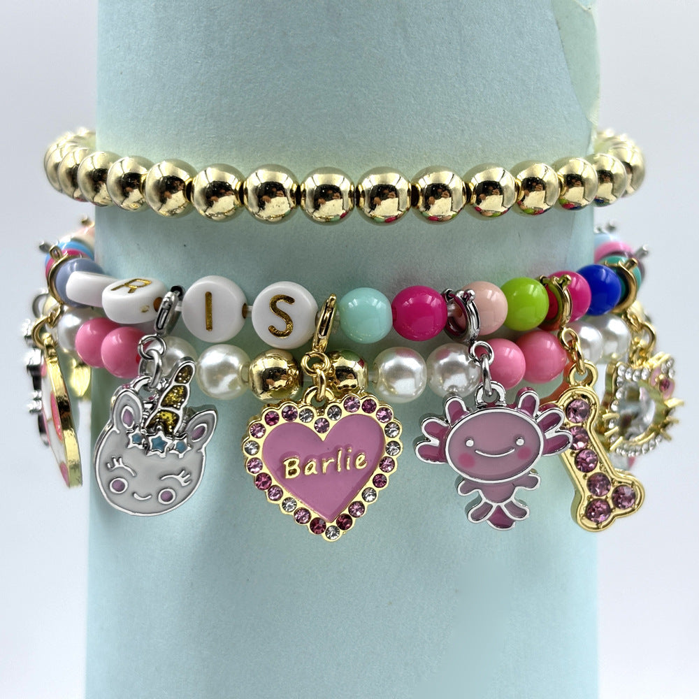DIY Charm Accessories Alloy Key Pendant With Dripping