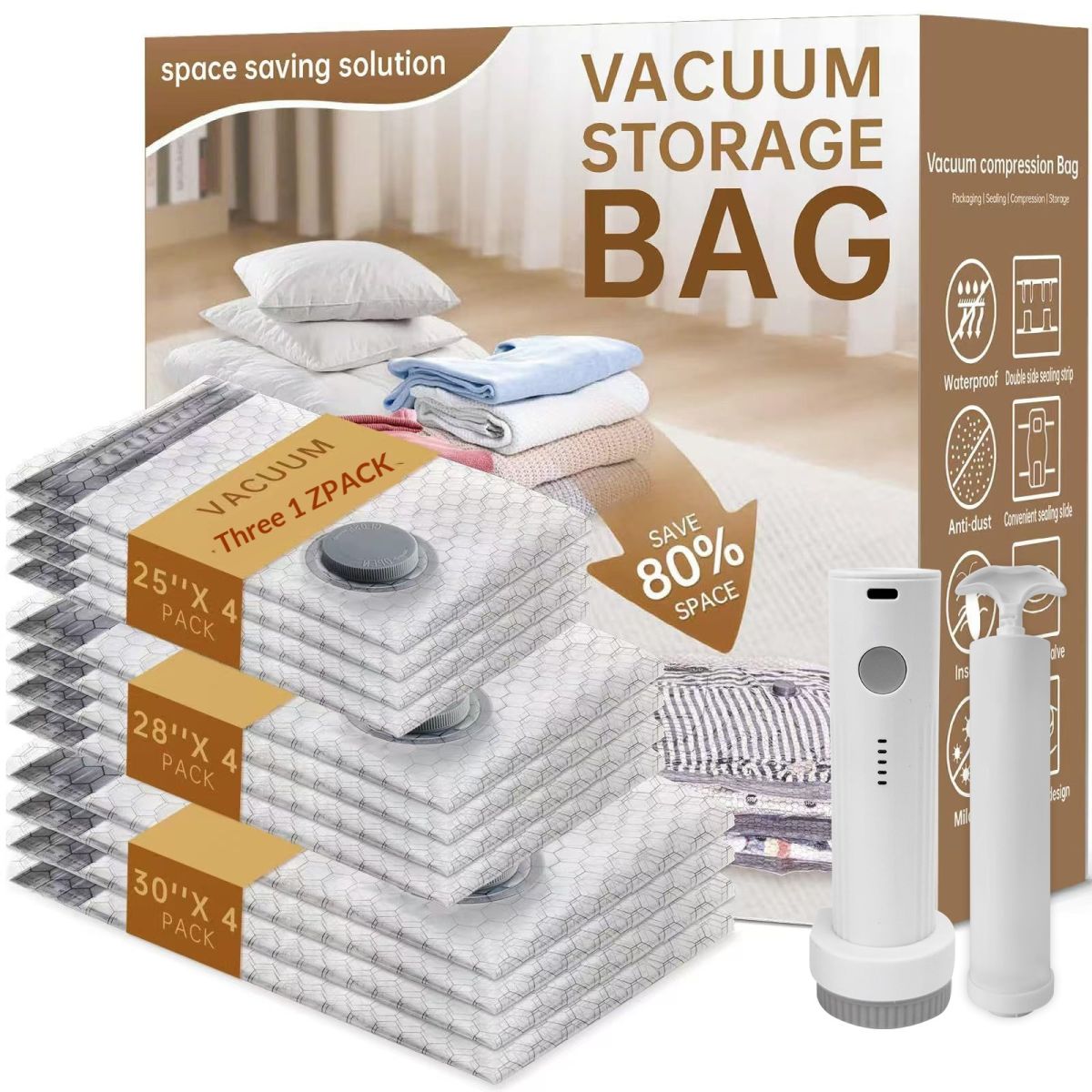 Vacuum Compression Travel Storage Bag Extra-thick
