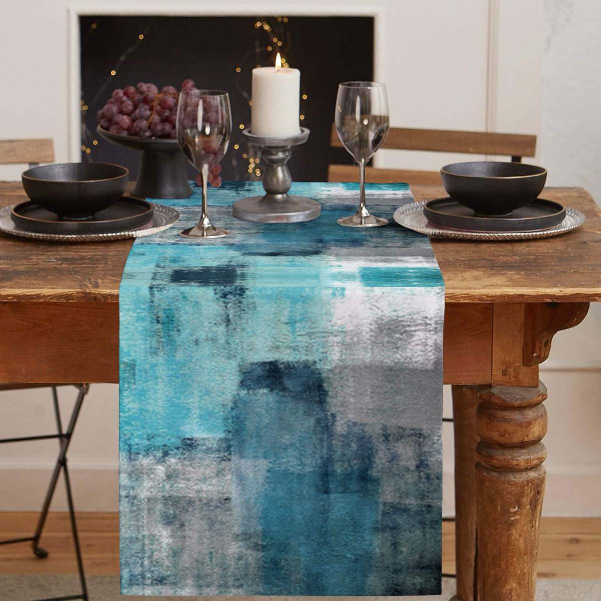 Blurred Abstract Art Table Runner For Home And Dining Room