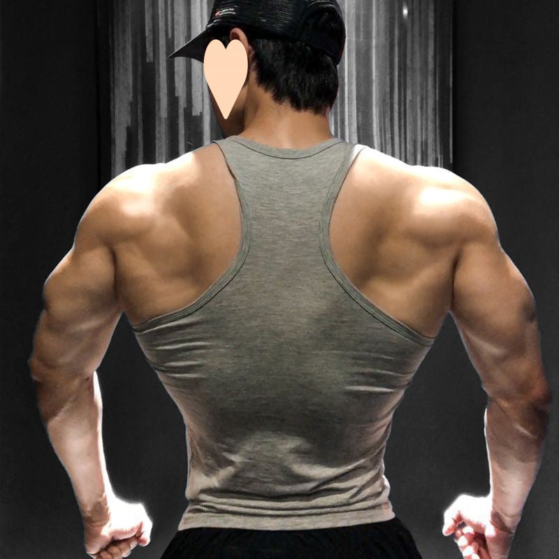 Ice Silk Large Size Men's Vest Summer Inner Wear Sleeveless Fitness