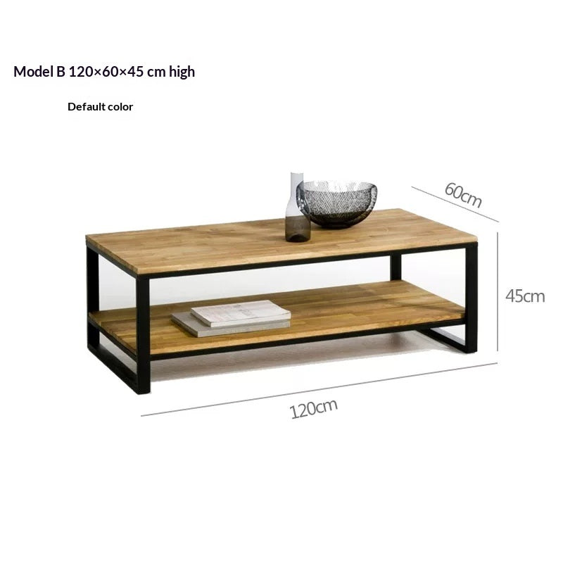 Simple Coffee Table For Office Living Room Double Layer