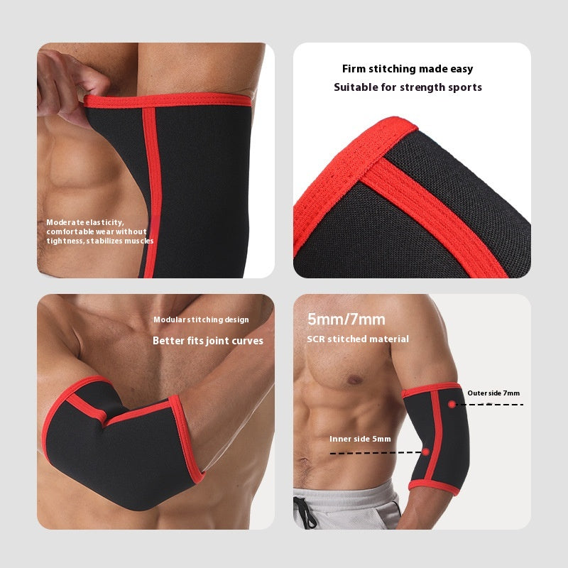 Fitness Exercise Dedicated 7 Mm5mm Neoprene Arm Protector Hercules Strength Training Weightlifting Elbow Pad