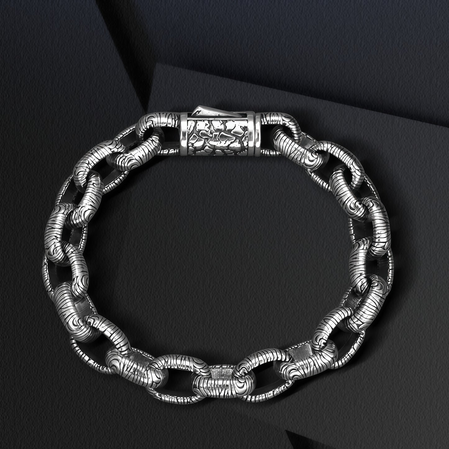 Heart Link Round Blue CZ Tennis Bracelet For Women, Copper Plated Silver With Adjustable Extension Chain Sapphire Color Cubic Zirconia Romantic Wedding Jewelry Gift
