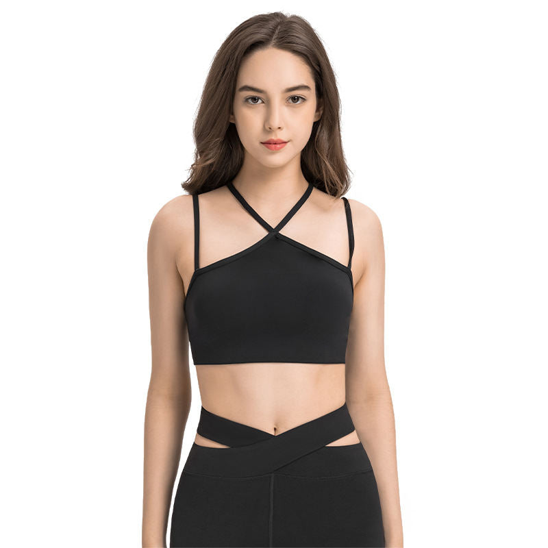 Anti-exposure Sports Strap Hollow-out Beauty Back High Intensity Workout Yoga Bra