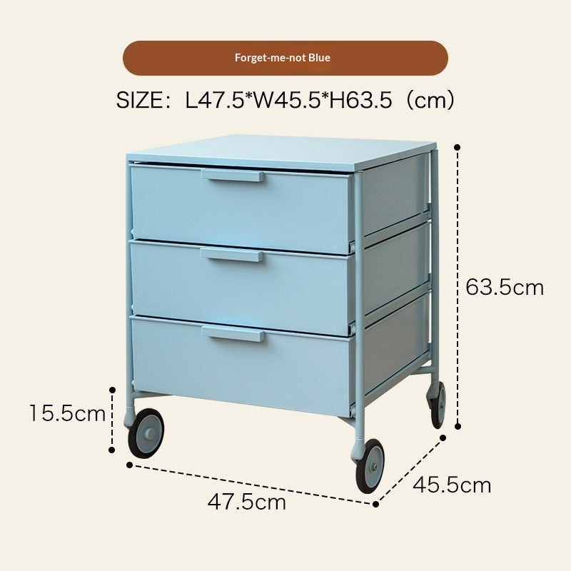 Mobile Storage Cabinet In Cream Tones Home Bedside Table