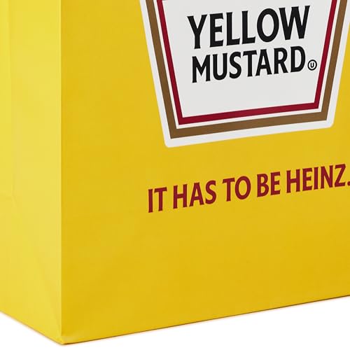 Hallmark Heinz 13" Large Gift Bags (2 Bags: Ketchup and Mustard) for Birthdays, Father's Day, Fourth of July