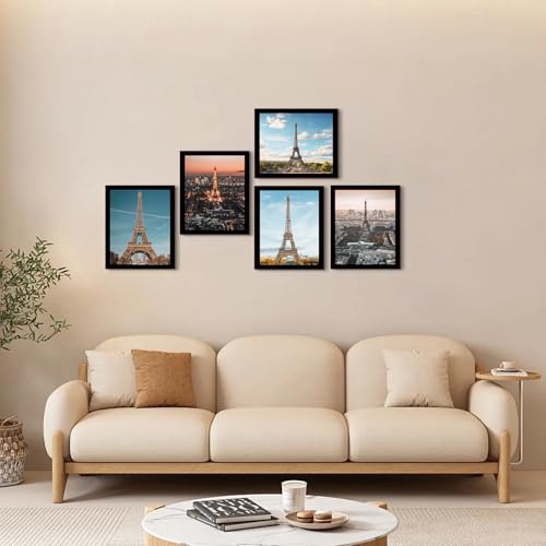 SESEAT 8x10 Picture Frame Set of 10, Display Pictures 5x7 with Mat or 8x10 Prints without Mat, Wall Mounting or Tabletop,B...