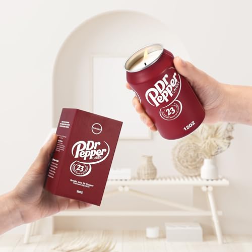 Doctor Pepper Candle - Smells Like the Real Soda - Cute Candles for Cool Gifts - Funny Candles for Any Occasion - Cute Thi...