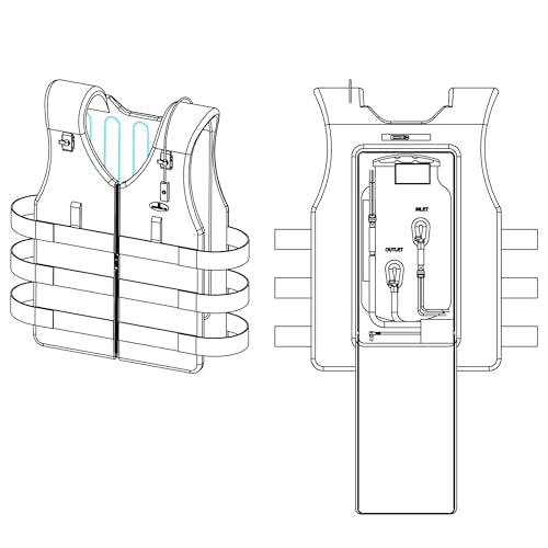 COMPCOOLER Instant Cooling Vest Backpack for Men and Women(2.5L Water Bladder Upgraded Leak-Proof Design) - Ice Water Circ...