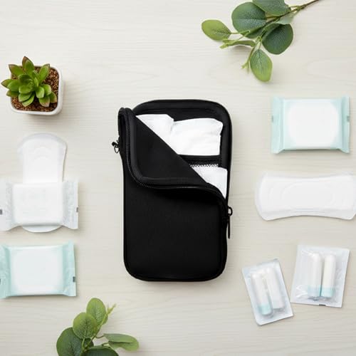 Tampon Storage Bag for Women Girls, Portable Tampons Bag Organizer Case, Travel-Friendly Discreet Menstrual Pad Pouches Ta...