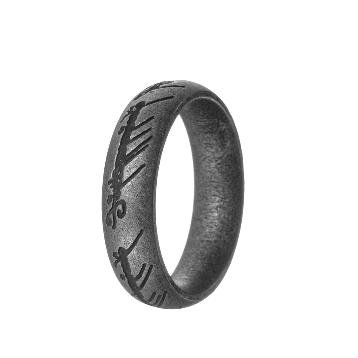European American Bestseller Men's Retro Stainless Steel Ring, Distressed Craft Fashion Finger Band Jewelry Gift For Him
