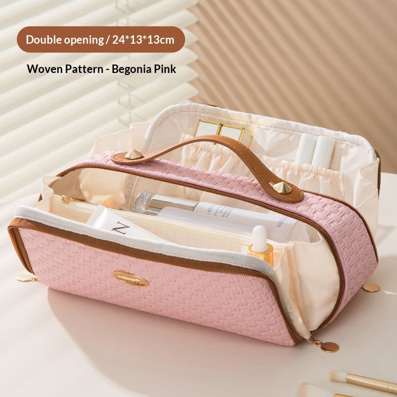 Portable Hard-Shell Toiletry And Makeup Bag For Travel