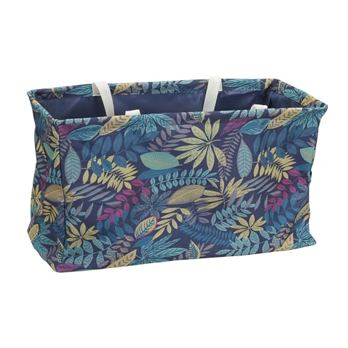 Household Essentials Large Canvas Utility Tote Bag with Handles | Collapsible Storage Basket for Laundry, Groceries, Colle...