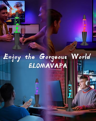 Black Liquid Motion Lamps 17 Colors Changing with Remote, 13.5 Inch LED Night Light for Kids Adults, Mood Lighting Small T...