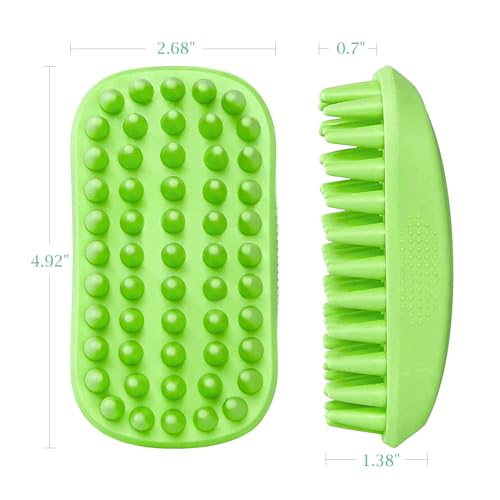 Yintoper Dog Bath Brush, Pet Silicone Shampoo Brush, Rubber Shower Wash Curry Brush for Short Long Haired Dogs Cats Sheddi...