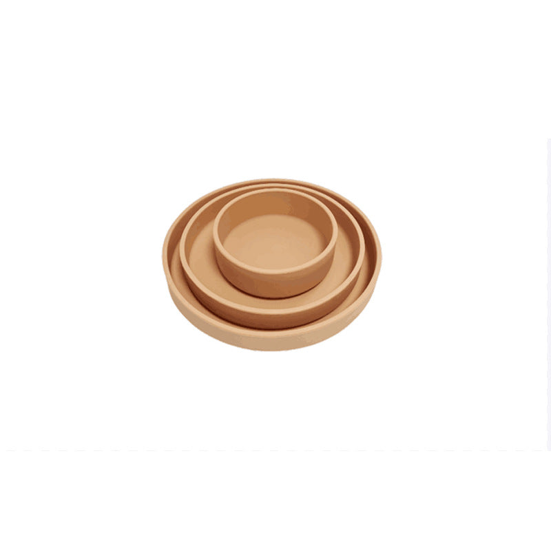 Baby Training And Feeding Silicone Dinner Plate Baby Food Supplement Bowl