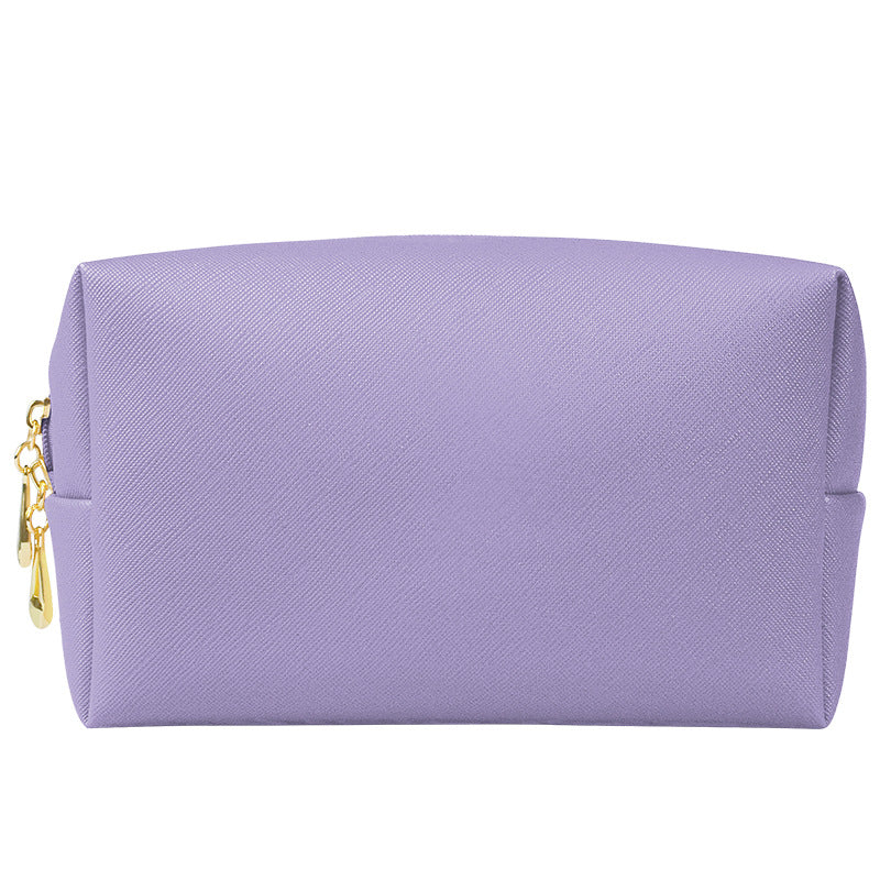 PU Leather Octagonal Square Makeup Storage Bag, Simple Design