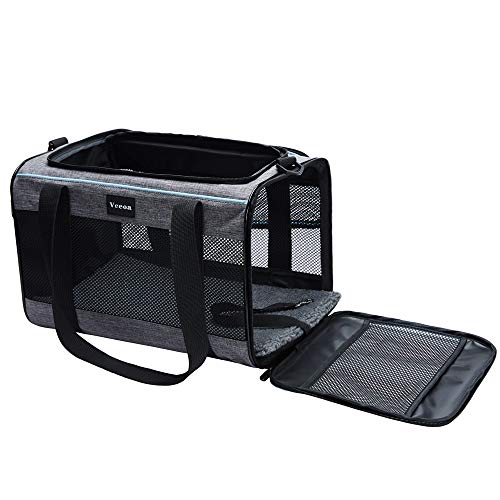 Vceoa 17.5x11x11 Inches Cat, Dog Carrier for Pets Up to 16 Lbs, Soft-Sided Cat Bag Animal Carriers Travel Puppy Carry As a...