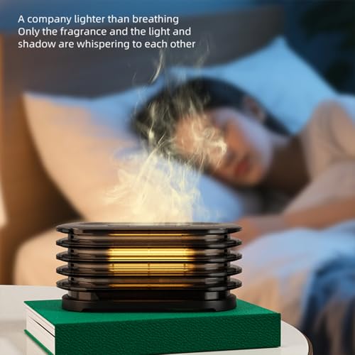 KISSWILL Aroma Diffuser, 120ml Ultrasonic Essential Oils Diffusers with Cool Mist, Salt Lamp Aromatherapy Diffuser with Au...