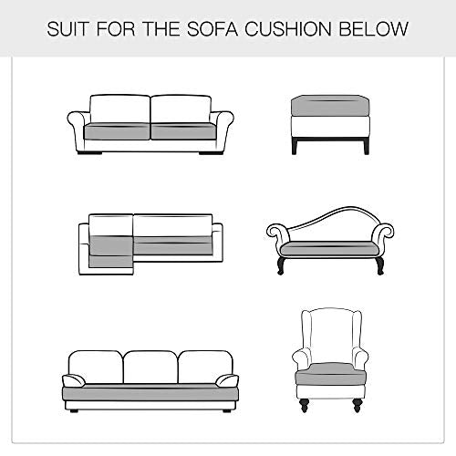 Yates Home PU Leather Couch Sofa Cushion Slipcover Water-Proof Elastic Chair RV Seat Covers Loveseat Sofa Furniture Protec...