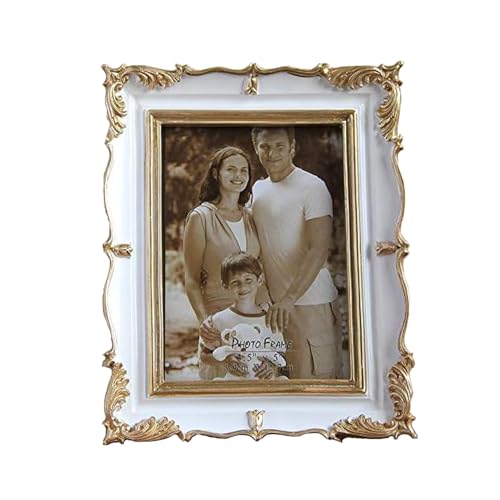 YOVECATHOU Vintage Picture Frame Antique Photo Frame For Home Tabletop (Beige, 6x8 Inch)