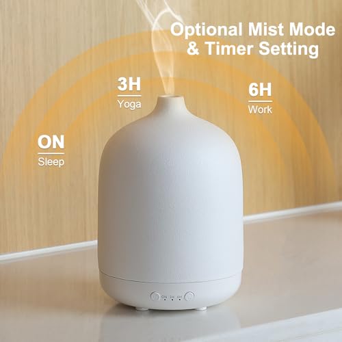 Ceramic Essential Oil Diffusers for Home, Decorative Bedroom Aromatherapy Scent Air Diffuser Ultrasonic Aroma Defusers 250...
