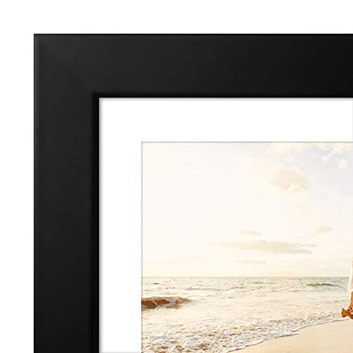 Americanflat 5x7 Picture Frame with Shatter-Resistant Glass - Set of 2 - Use as 4x6 Frame with Mat or Display 5x7 Photo Wi...
