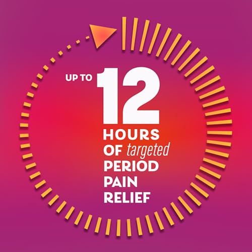 Pamprin Heat Relief Menstrual Patches for Portable Menstrual Pain Relief of Cramps and backaches, 3 Count