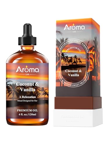 Coconut Vanilla Essential Oil 4fl.Oz - Essential Oils for Diffusers for Home & Aromatherapy - Vanilla Oil for Diffuser, Sc...
