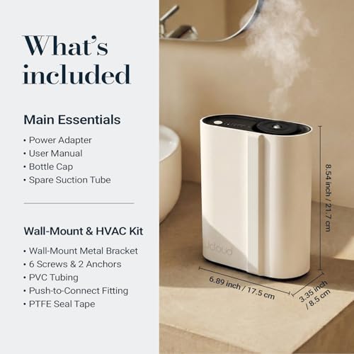JCLOUD Hotel Scent Diffuser, Waterless Essential Oil Diffuser Cover Up to 2000 Sq Ft - HVAC Cold Air Scent Machine for Lar...