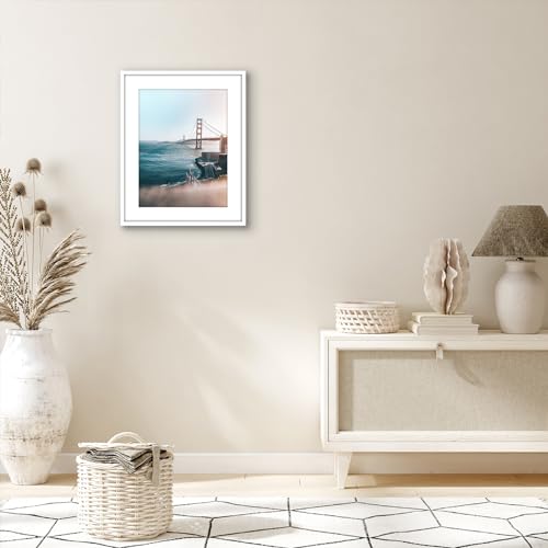Americanflat 16x20 Picture Frame with Polished Plexiglass - Use as 12x16 Frame with Mat or Display 16x20 Photo Without Mat...
