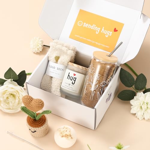 isolune Get Well Gifts Basket for Women - Hugs & Healing Luxury Care Package for Her, Feel Better Soon Gift Baskets - Symp...