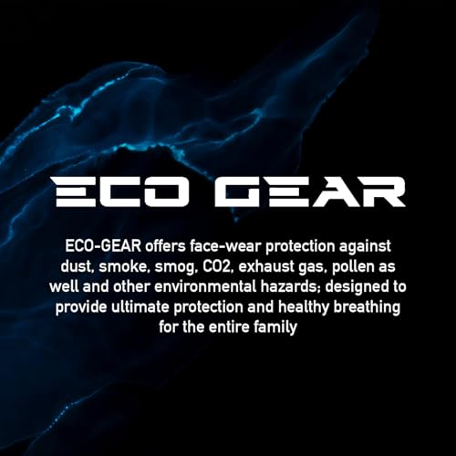 ECO-GEAR Anti Pollution Face Mask with Military Grade Protection | Anti Smoke, Exhaust Gas, Dust & Pollen